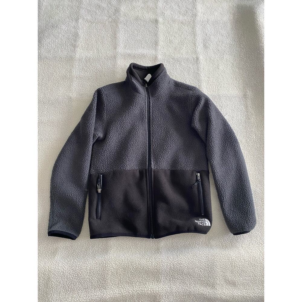 THE NORTH FACE Youth MEDIUM Reversible Full Zip Fuzzy Fleece Jacket EUC #